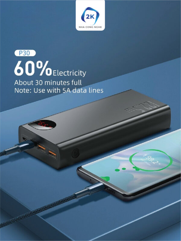 Pin dự phòng Baseus Adaman Metal 20.000mAh - Hình ảnh 2