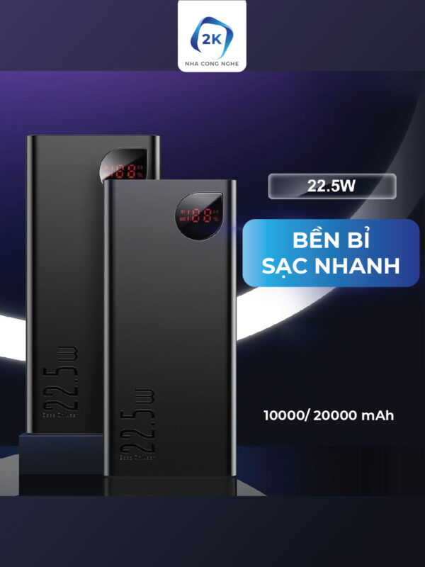 Pin dự phòng Baseus Adaman Metal 20.000mAh - Hình ảnh 3