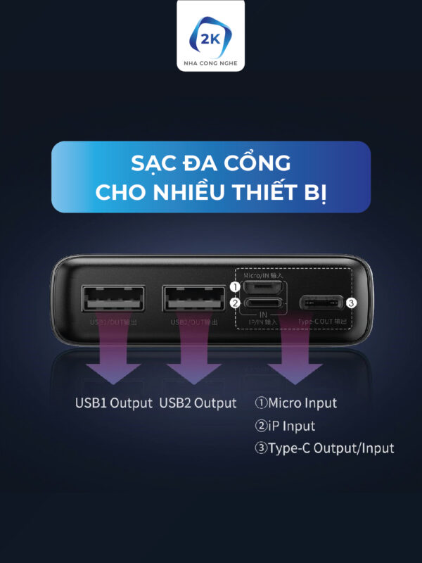 Pin dự phòng Baseus Adaman Metal 20.000mAh - Hình ảnh 4