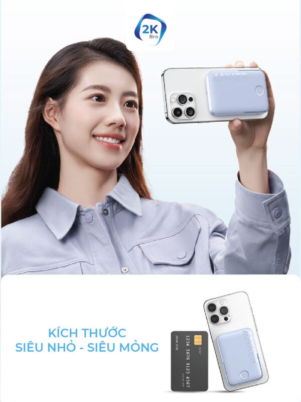 Pin dự phòng không dây Anker MagGo A1618 5000mAh - Hình ảnh 2