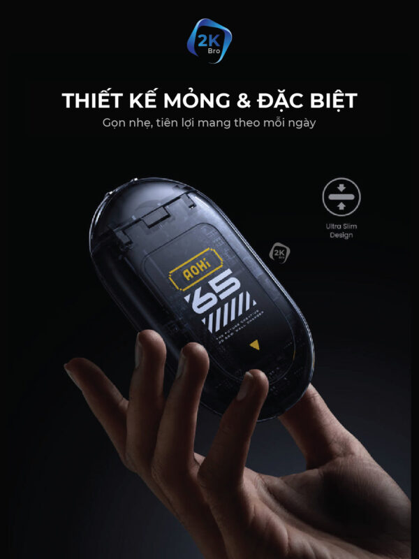 Củ sạc AOHI ULTRA-THIN 65W GAN+ THE FUTURE CREATIVE chính hãng